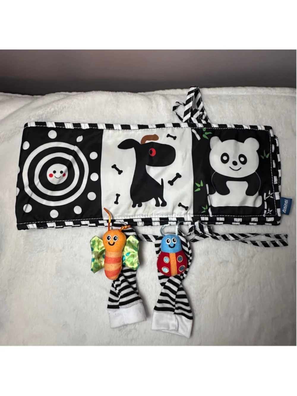 Aininai Baby High Contrast Soft Book Black White Sensory Toy